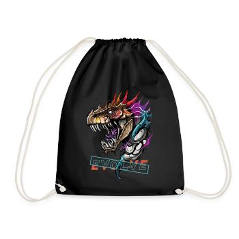 Evolution des Drachen brüllen - Turnbeutel - Schwarz - Vorne