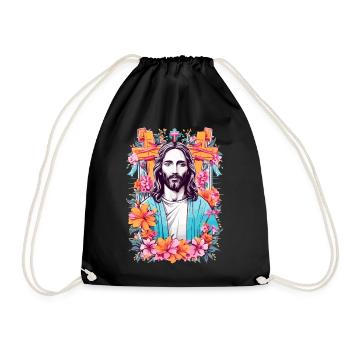 Jesus Christ - Drawstring Bag - black - Front