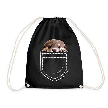 Otter - Turnbeutel - Schwarz - Vorne