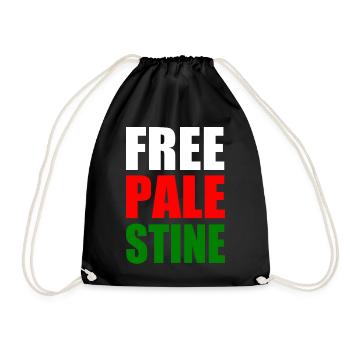 Free palestine - Turnbeutel - Schwarz - Vorne