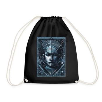 Visage bleu de l’homme de l’espace - Sac de sport léger - noir - Devant