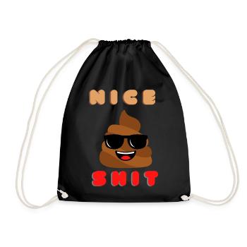 nice shit - Turnbeutel - Schwarz - Vorne