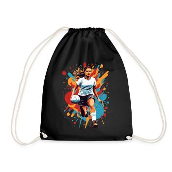Joueur de handball streetwear Un style iconique - Sac de sport léger - noir - Devant
