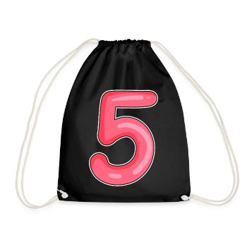 5 - Turnbeutel - Schwarz - Vorne