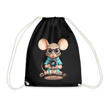 Souris avec caméra - Sac de sport léger - noir - Devant