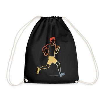 Retro Jogger Sketch - Drawstring Bag - black - Front