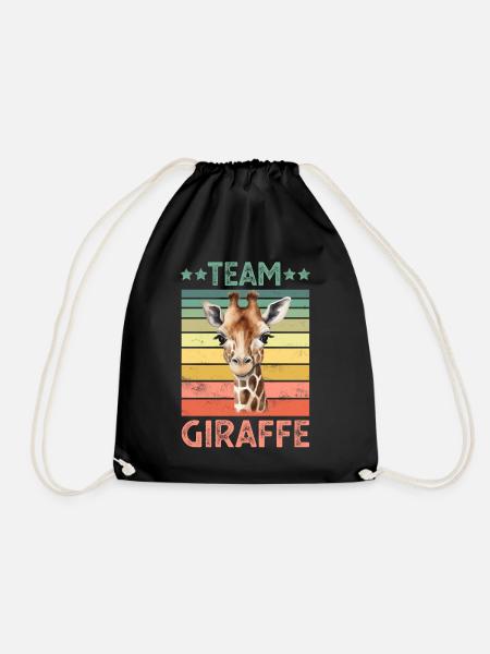 Giraffe - Turnbeutel - Schwarz