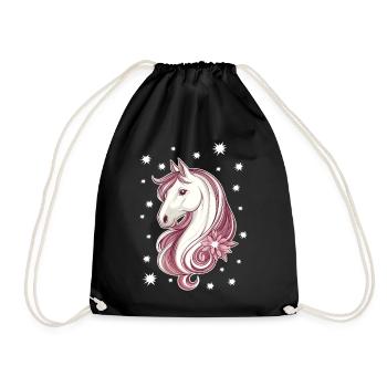 Horse with stars - Drawstring Bag - black - Front