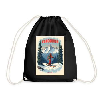 Vancouver Mountain Scenery - Drawstring Bag - black - Front