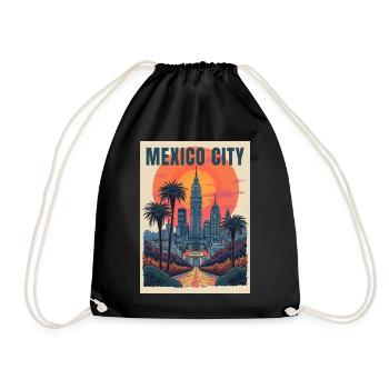Mexico City – Zócalo and Aztec History - Drawstring Bag - black - Front