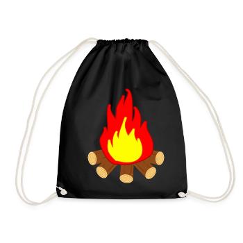Fire - Drawstring Bag - black - Front
