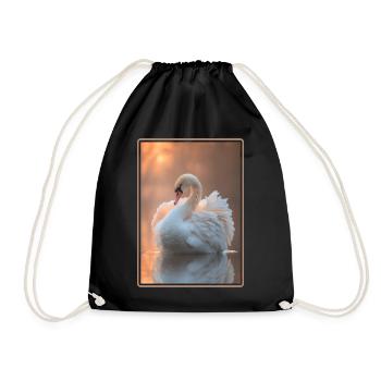 Swans Swan - Drawstring Bag - black - Front