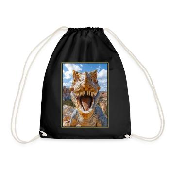Dino Dinosaure Dinosaure - Sac de sport léger - noir - Devant