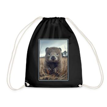 Wombats Wombat - Turnbeutel - Schwarz - Vorne