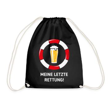 My last resort! (Beer / Willibecher / NEG) - Drawstring Bag - black - Front