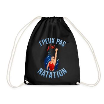 I can't I swim - Drawstring Bag - black - Front