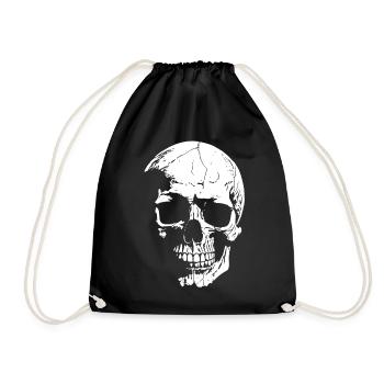 Graphismes à fort contraste de crâne - Sac de sport léger - noir - Devant