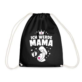 Je vais être maman - maternité - Sac de sport léger - noir - Devant
