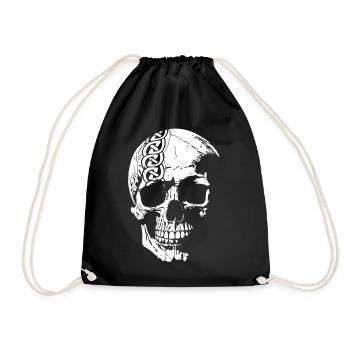 Crâne avec nœud celtique - Sac de sport léger - noir - Devant