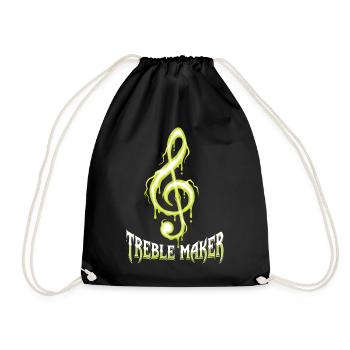 Treble Maker Musique drôle Musicien de jeux de mots - Sac de sport léger - noir - Devant