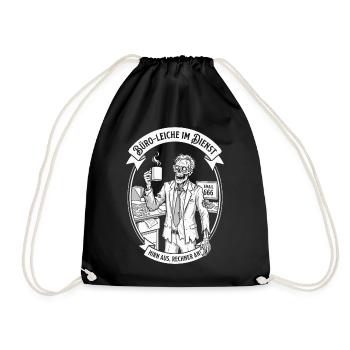 Office corpse on duty - Drawstring Bag - black - Front