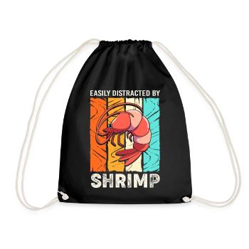Crab, Spiny Lobster, Seafood, Shrimp - Drawstring Bag - black - Front