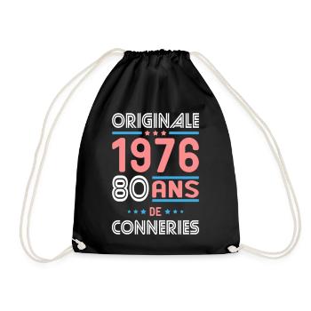 Originale – 1976 – 50 ans de conneries - Sac de sport léger - noir - Devant