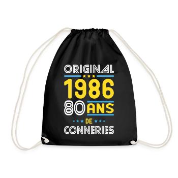 Original – 1986 – 40 ans de conneries - Sac de sport léger - noir - Devant