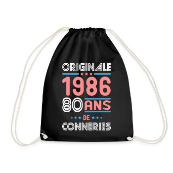 Originale – 1986 – 40 ans de conneries - Sac de sport léger - noir - Devant