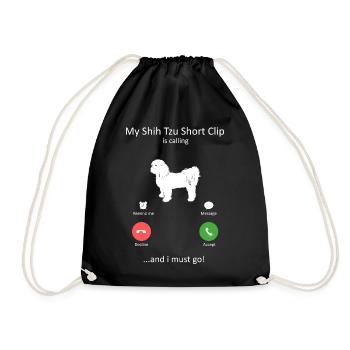 Drôle Shih Tzu appelle et je dois aller concevoir - Sac de sport léger - noir - Devant