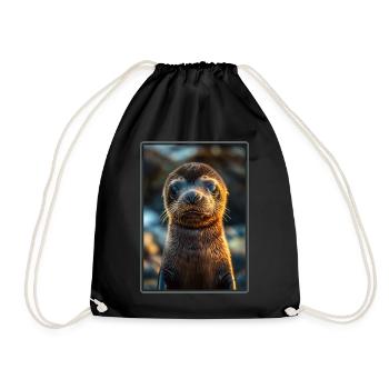 Lions de mer Lion de mer - Sac de sport léger - noir - Devant