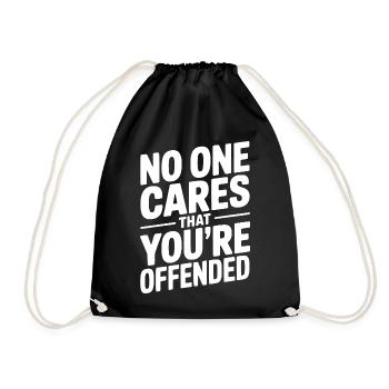 Personne ne se soucie que tu sois offensé - Sac de sport léger - noir - Devant