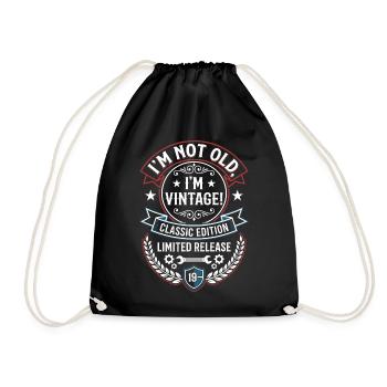 I'm Not Old I'm Vintage Classic Edition - Drawstring Bag - black - Front