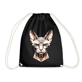 Sphynx Chat Sphynx Chat Chat Canadien Sphinx mignon - Sac de sport léger - noir - Devant