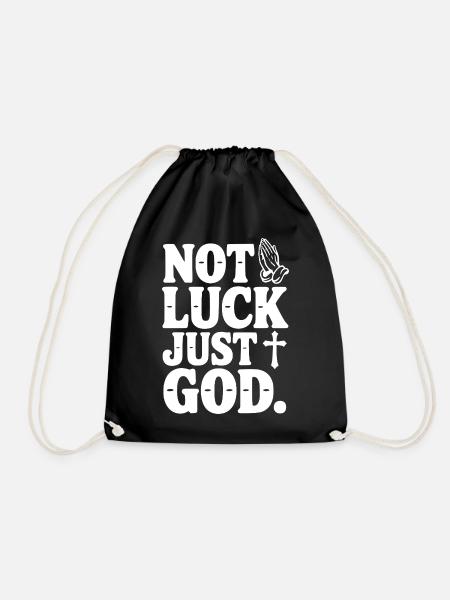 Pas la chance, juste Dieu - Sac de sport léger - noir