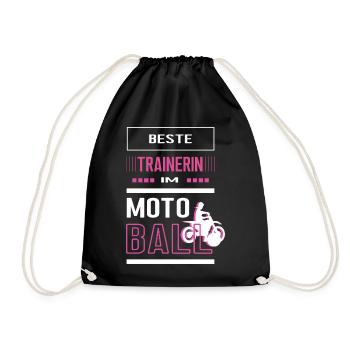 Beste Motoball Trainerin Motoballtrainerin Spiel - Turnbeutel - Schwarz - Vorne