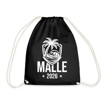 Malle 2026 Palm Trees Beach Mallorca - Drawstring Bag - black - Front