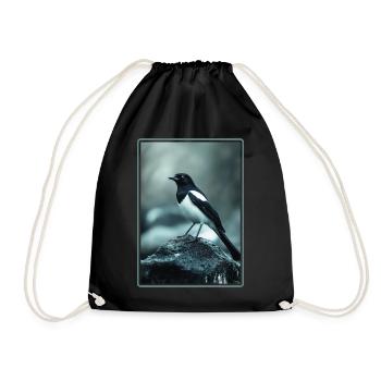 Magpies Magpie - Drawstring Bag - black - Front