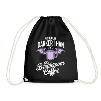 Darker Soul Breakroom Coffee Tee - Drawstring Bag - black - Front