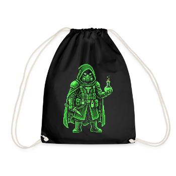 Punk Apotheker Pixel Art Retro Hacker - Turnbeutel - Schwarz - Vorne