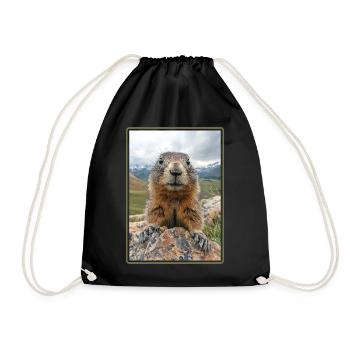 Marmottes Marmotte - Sac de sport léger - noir - Devant