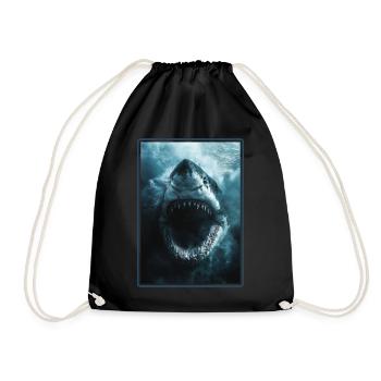 Great White Shark Great White Shark - Drawstring Bag - black - Front