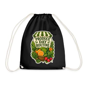 ROUTINE DE LA JOURNÉE DES FRUITS ET LÉGUMES - Sac de sport léger - noir - Devant