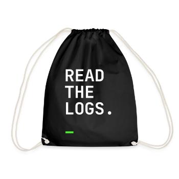 Read The Logs – Sysadmin IT Terminal Design - Turnbeutel - Schwarz - Vorne