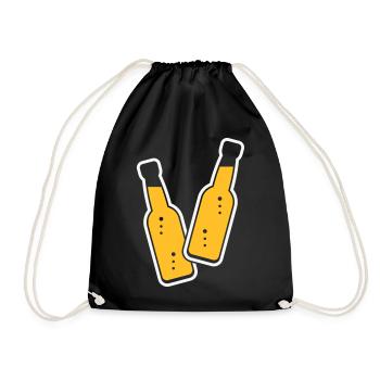 2 Bottles Toast (Lemonade Soft Drink / NEG 2C) - Drawstring Bag - black - Front