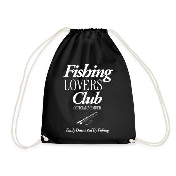 Fishing Lovers Club - Turnbeutel - Schwarz - Vorne