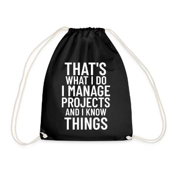 Coordinateur de Superviseur de Chef de Projet Drôle - Sac de sport léger - noir - Devant