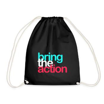 Bring the action! Meme Print - Drawstring Bag - black - Front