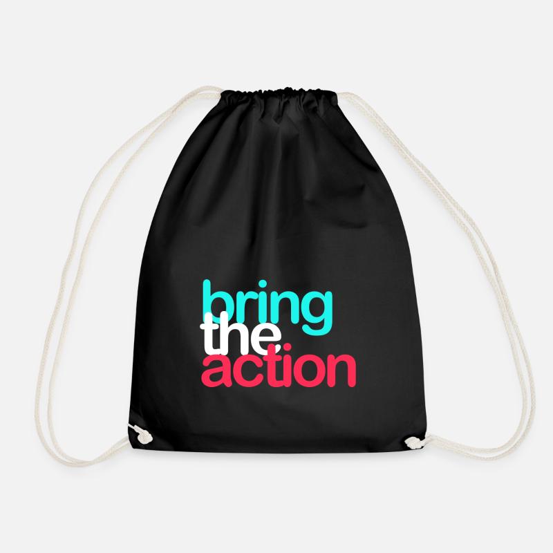 Bring the action! Meme Print - Turnbeutel - Schwarz