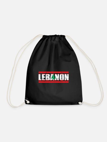Libanon - Turnbeutel - Schwarz